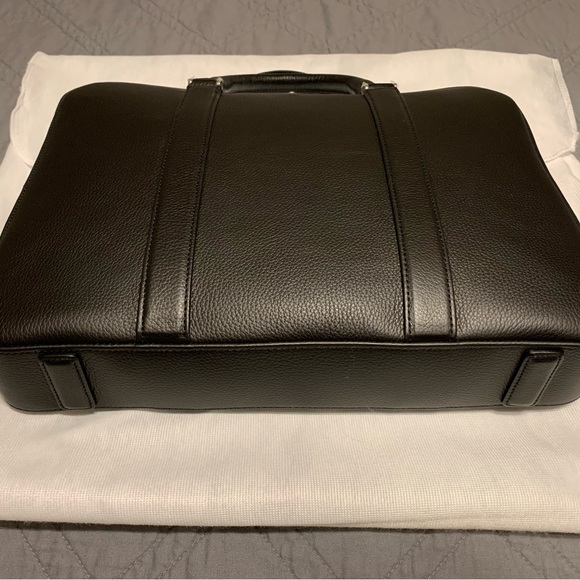 MONTBLANC 113002 Meisterstuck Small Leather Document Case Bag Briefcase Black - Picture 3 of 10